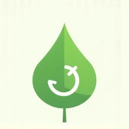 Icono de una hoja con una flecha circular